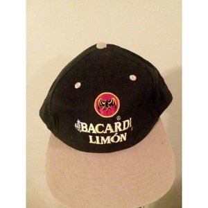 Vintage Bacardi Limon Black Cap  Logo The Revolutionary Spirit Buckle Strap
